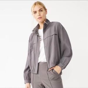Nine West Draped Bomber Jacket in Shark Cove, size 1X